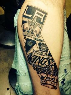 Discover 15 Sports Tattoos and Los Angeles Dodgers Tattoo Ideas | la kings hockey, alec martinez, new york rangers stanley cup and more