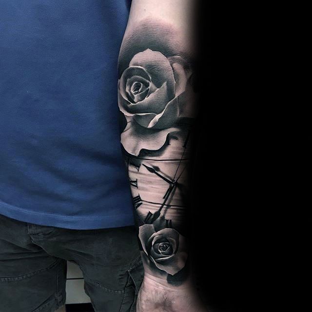 73 Beautiful Black Rose Tattoo Designs for Men
