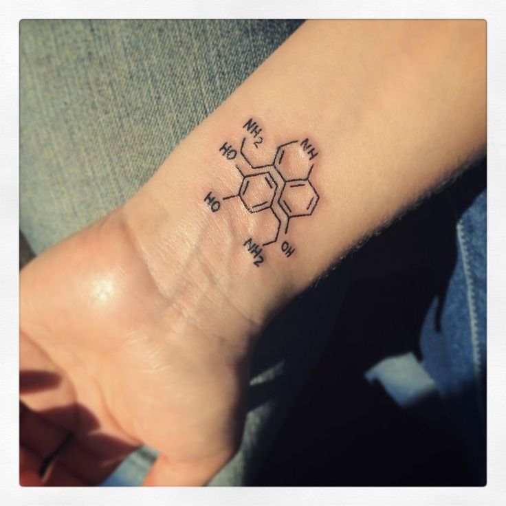 Pin by Nia Williams on Tattoo ideas in 2025 | Dopamine tattoo, Scientific tattoo, Molecule tattoo