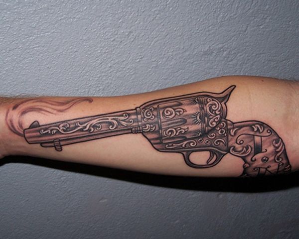 35 Awesome Gun Tattoo Designs | Art and Design