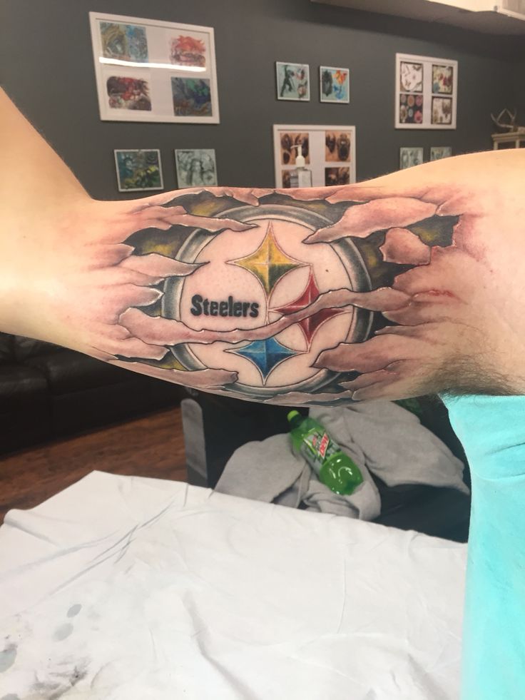 Steelers logo tattoo