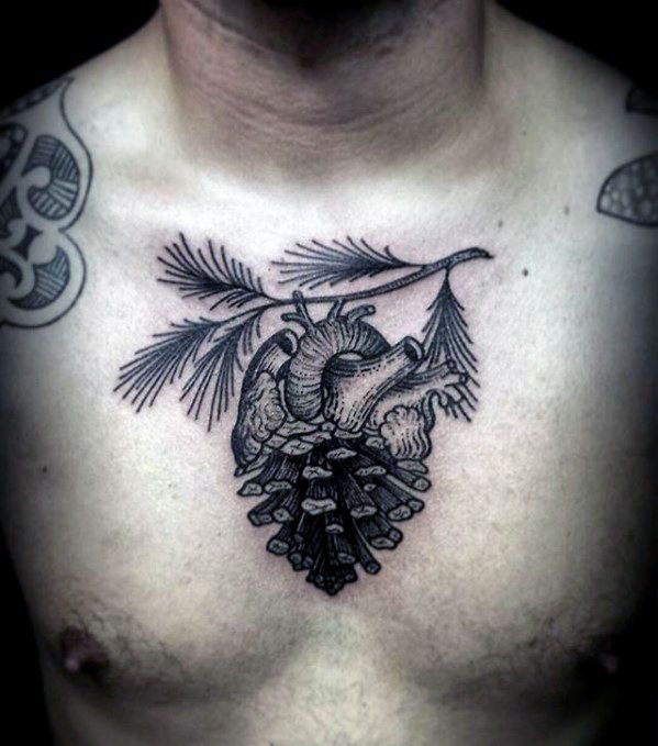 60 Pine Cone Tattoo Designs for Men