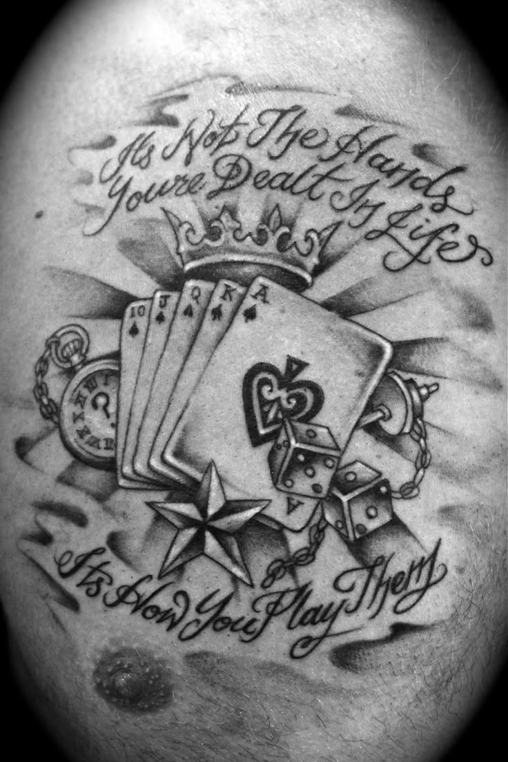 gamble tattoo - Recherche Google | Lifes a gamble tattoo, Casino tattoo,  Card tattoo designs