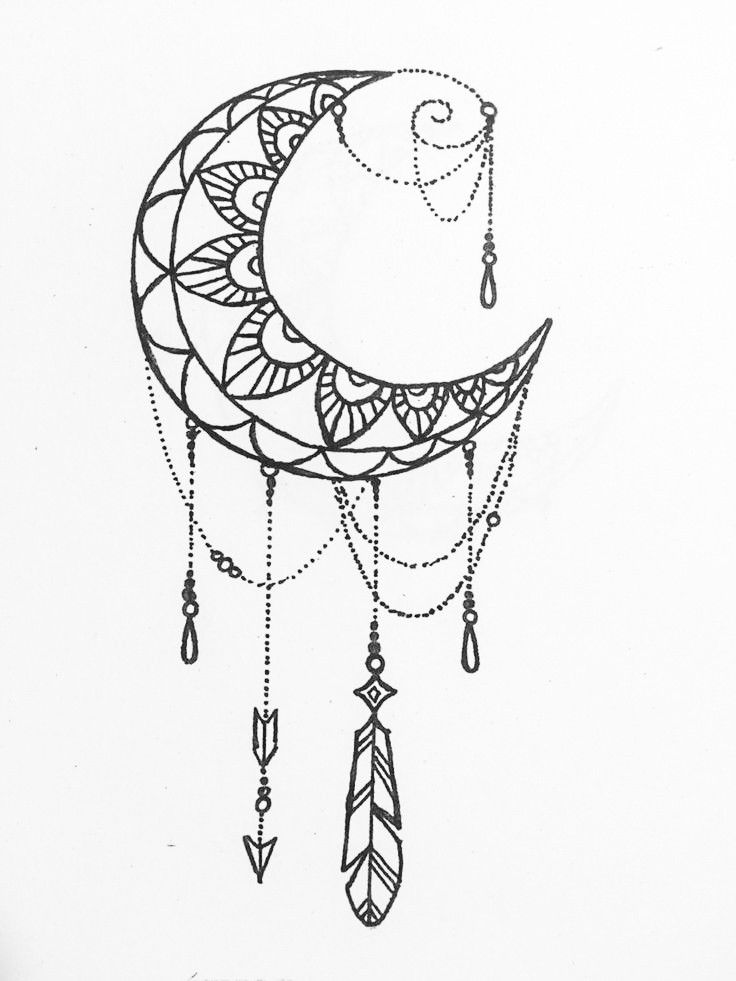 Mandala and Luna Tattoo Design