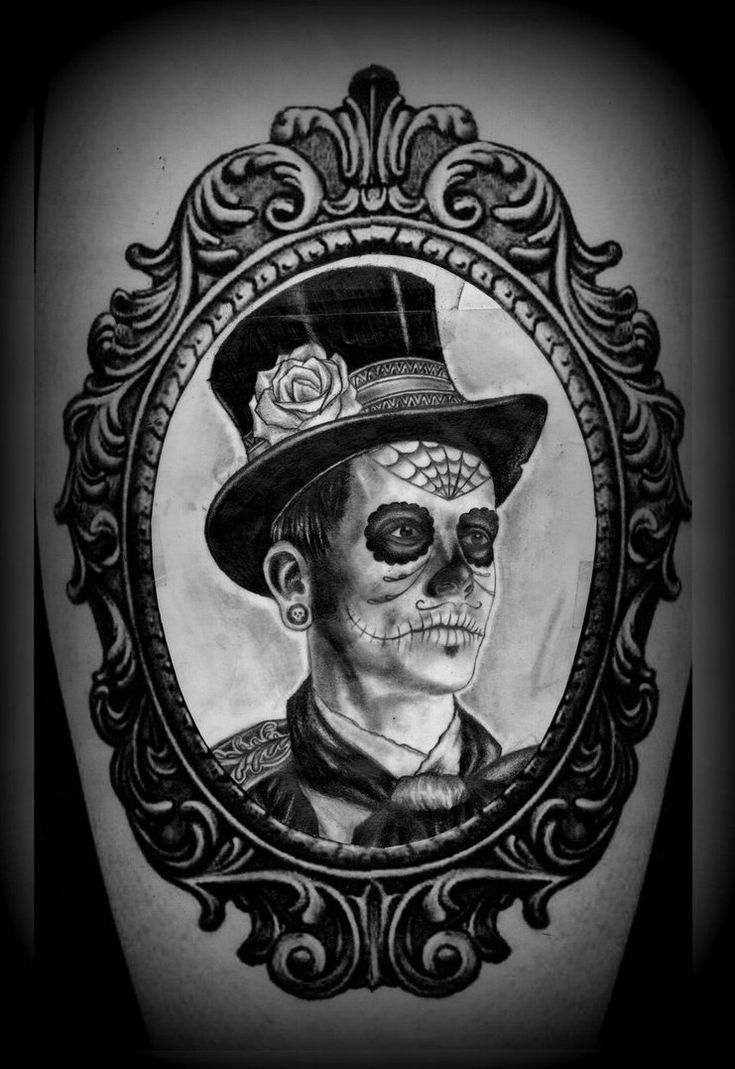 Day Of The Dead Tattoo Designs | day of the dead Man in Frame tattoo design  by ~Slabzzz on deviantART