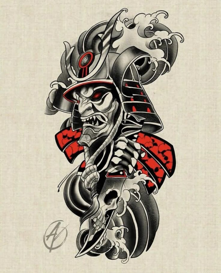 190+ Oni Mask Tattoo Designs with Meaning(2024)