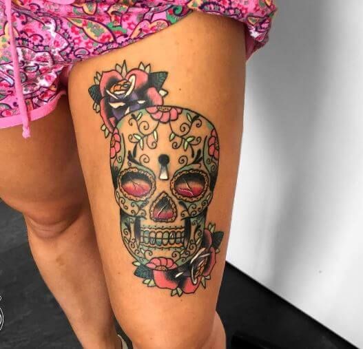 280+ Best Sugar Skull Tattoo Designs With Meanings (2024) Día de los Muertos