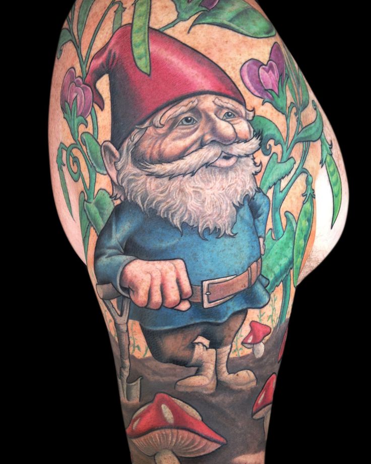Gnome Tattoo by Daniel Farren | Tattoos gallery, Sleeve tattoos, Garden  tattoos