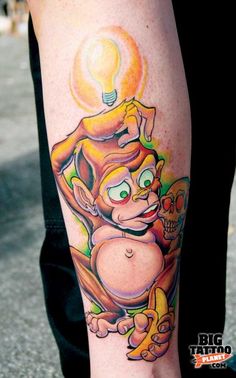 13 monkey tattoo ideas | monkey tattoos, new school tattoo, tattoos