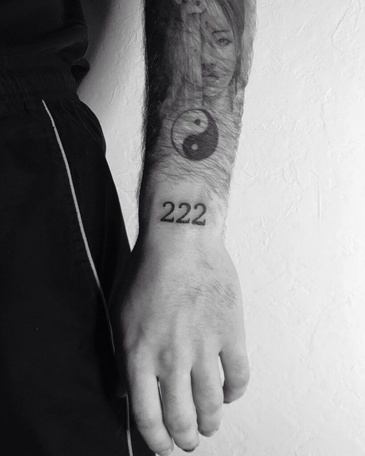 222 Angel Number Tattoo [ Small Tattoo Ideas ] | Tattoos, Number tattoos, Small  tattoos