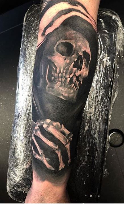 110 Unique Grim Reaper Tattoos You'll Need to See - Tattoo Me Now | Grim  reaper tattoo, Reaper tattoo, Skull sleeve tattoos