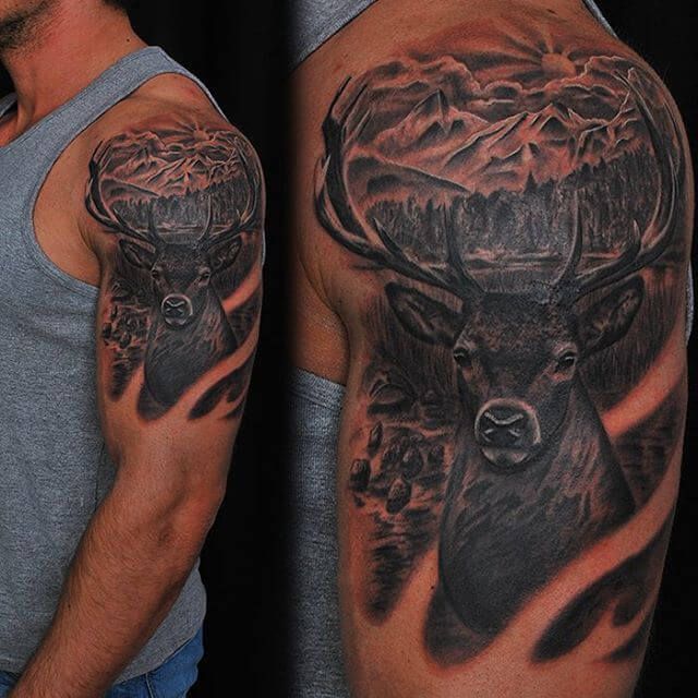 14+ Best Deer in Woods Tattoo Designs