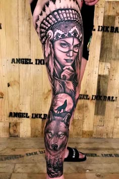 31 Full leg tattoos cherokee ideas | tattoos, indian tattoo, leg tattoos