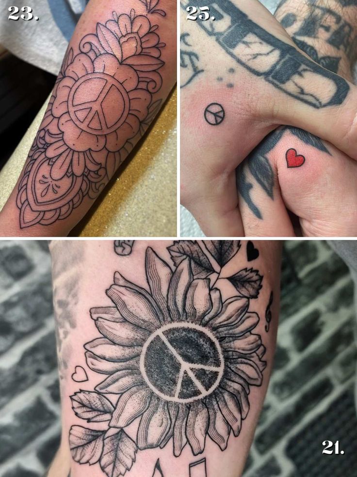 81 Modern Peace Sign Tattoo Designs & Ideas