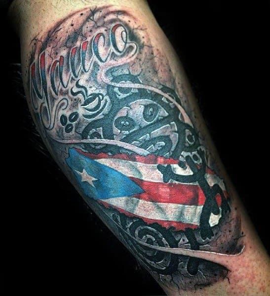 50 Cool Puerto Rican Flag Tattoo Ideas for Men