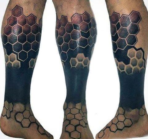 80 Honeycomb Tattoo Designs for Men