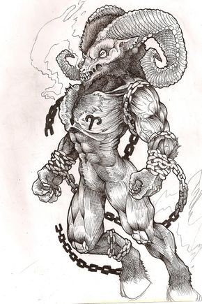 A friend recently asked me to design a tattoo for him, hes an ares and  wanted something "sick". After redesigning him about three times this ram  god thing here is the badass