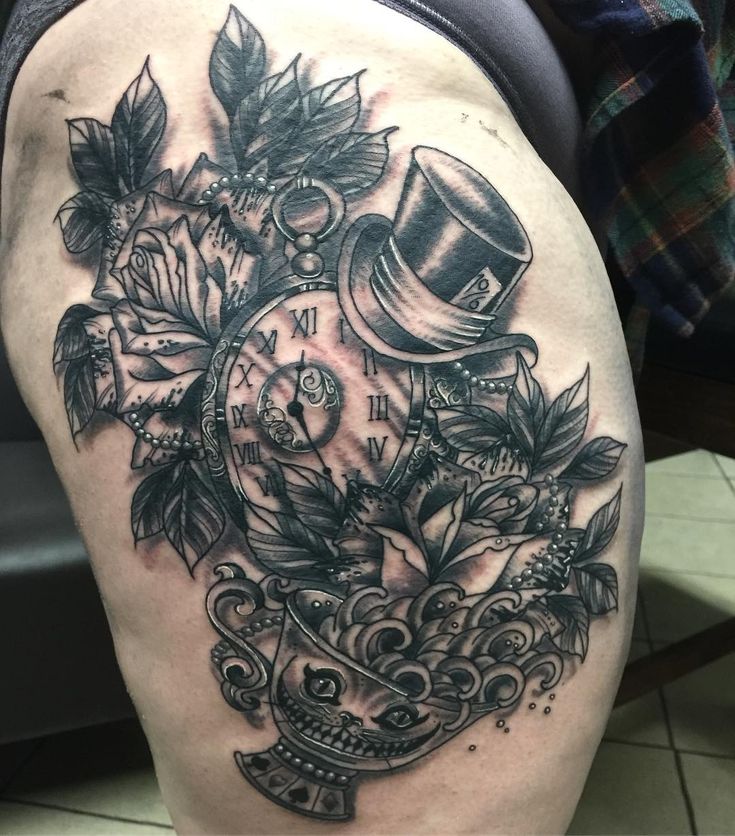 Pin by Meaghann Frank on Tattoos | Alice and wonderland tattoos, Wonderland  tattoo, Mad hatter tattoo