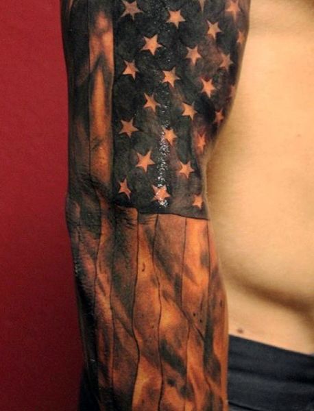 53 Cool American Flag Tattoo Ideas