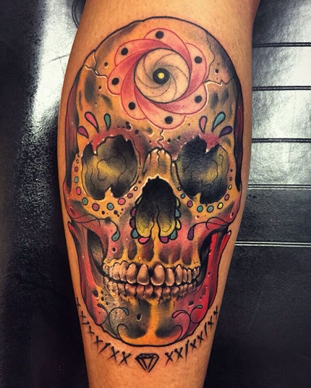 dayofthedead #skull @empire_tattoo_boston