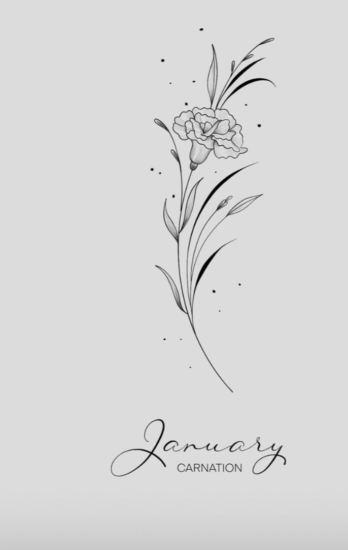 Pin by Lacy Timpone on I want in 2025 | Birth flower tattoos, Carnation  tattoo, Small tattoos