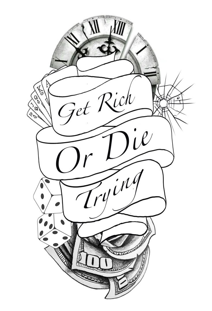 Half Sleeve Tattoo Designs: Get Rich or Die Trying