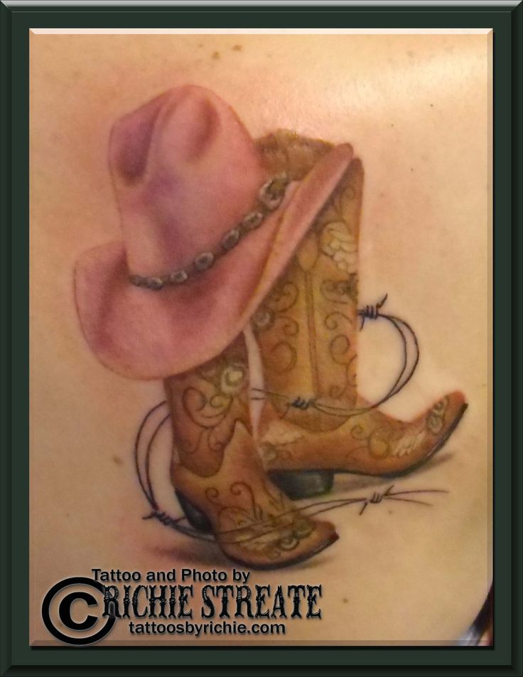 Cowgirl Boots and Hat Tattoo