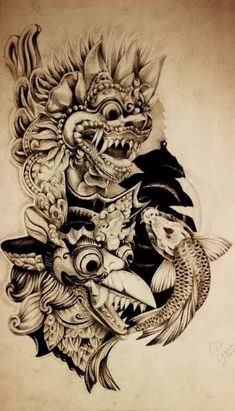 Discover 11 Bhairav and balinese tattoo ideas | art tattoo, asian tattoos,  black and grey tattoos and more