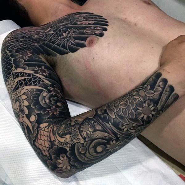 91 Cool Japanese Dragon Tattoo Designs for Men