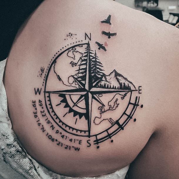 Pin by Frank Edward on Great Tattoo Ideas in 2025 | Coordinates tattoo,  Compass tattoo design, Inspirational tattoos