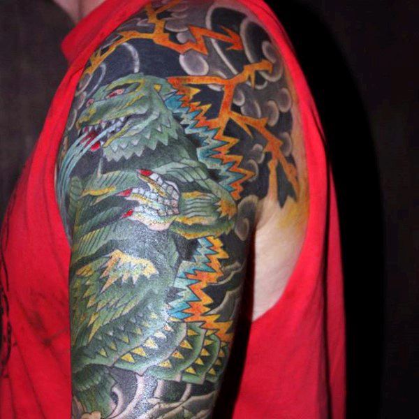 81 Godzilla Tattoo Design for Men