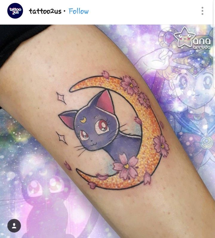 Sailor Moon Luna Tattoo Idea