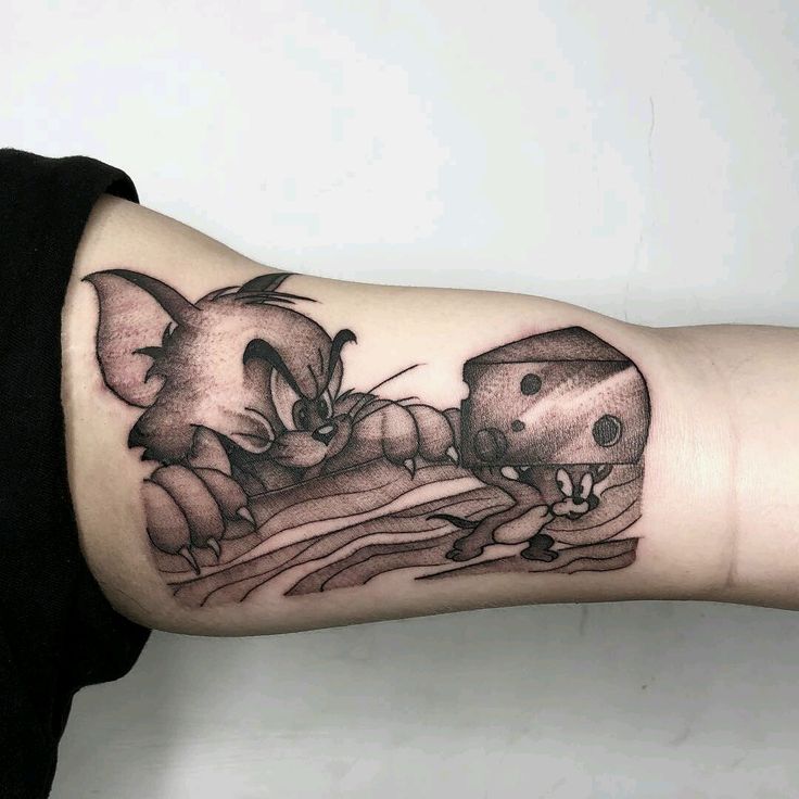 25+ Tom and Jerry Tattoo Ideas Check more at https://tattooidea.net/25-tom-