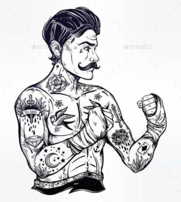 Tattoo Old School Men Vintage Ink 28 Best Ideas #tattoo #boxing #boxing  #dibujo