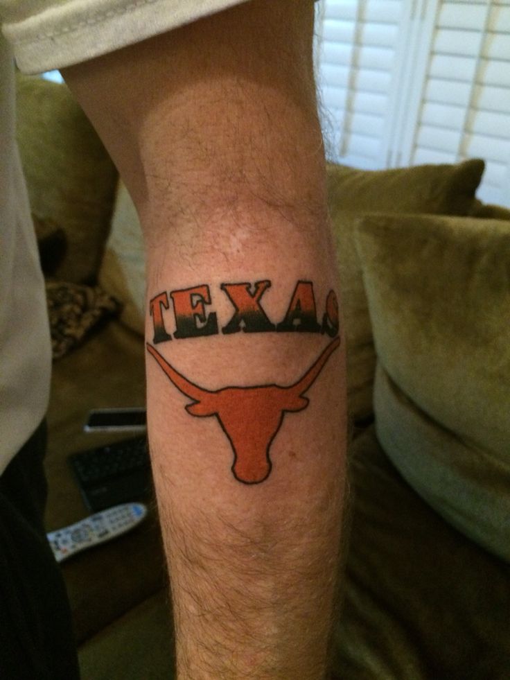 Hubby's new ink #Texas #longhorn #UT
