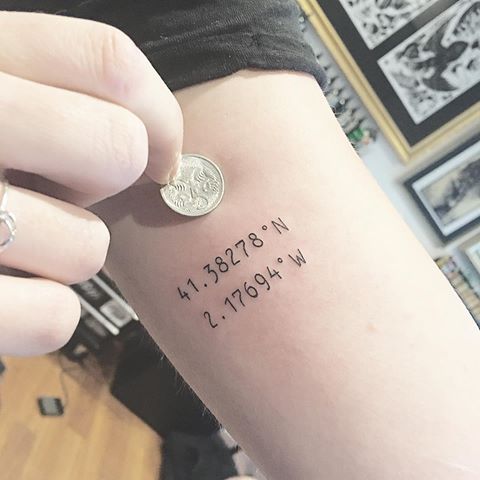 coordinates tattoo