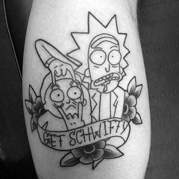 63 Epic Rick and Morty Tattoo Designs for Men