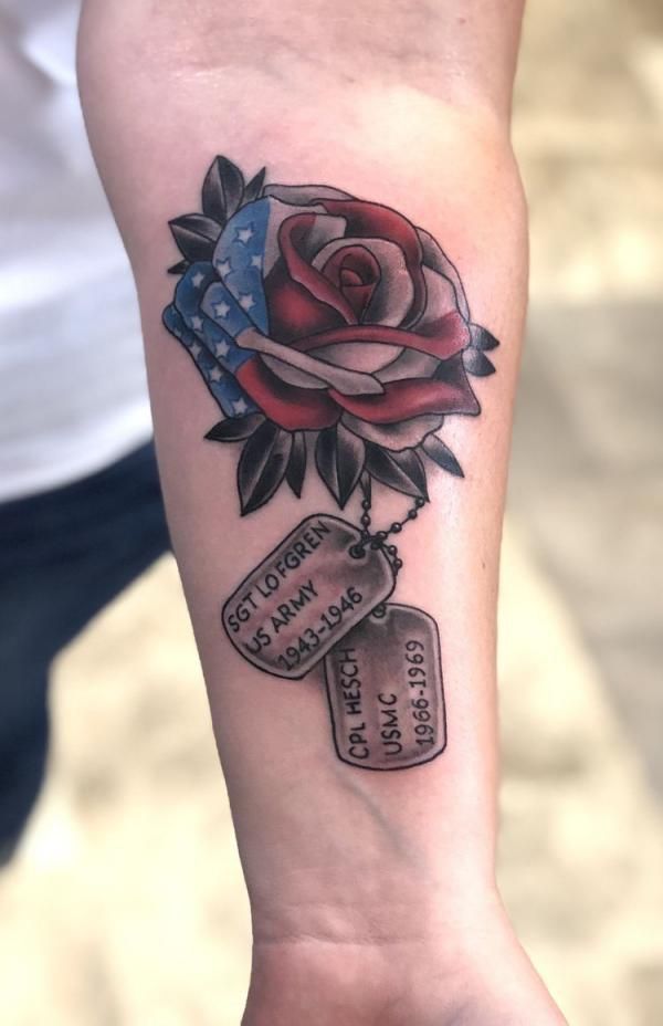 50 Dog Tag Tattoo Designs to Honor Your Heroes | Art and Design