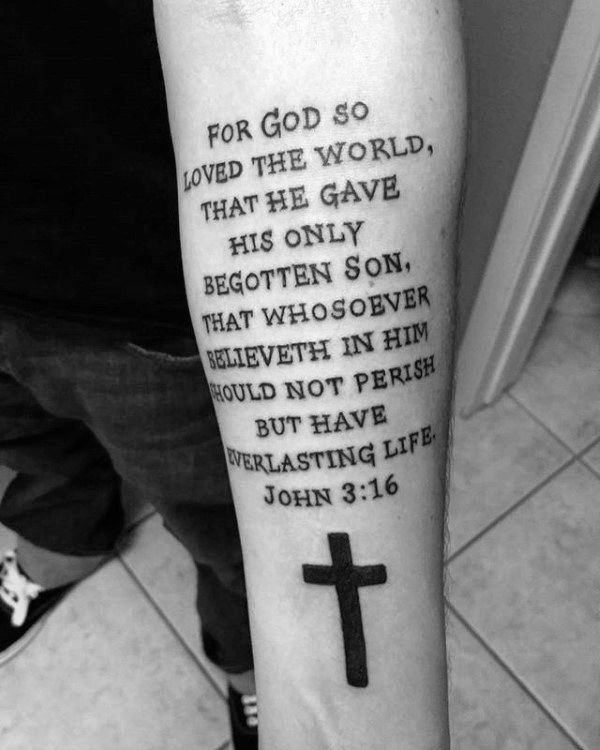 30 John 3:16 Tattoo Designs for Men