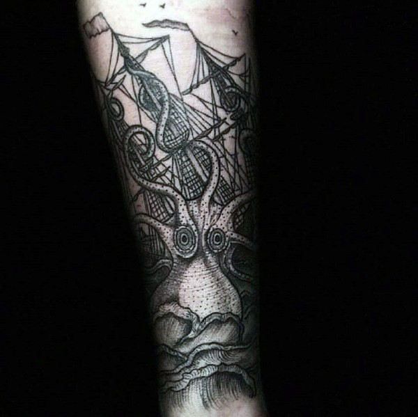 100 Kraken Tattoo Designs for Men