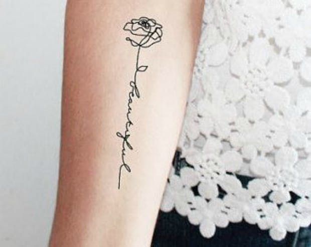 40 Minimalist One-Word Tattoo Ideas That Are Beautiful On Everyone