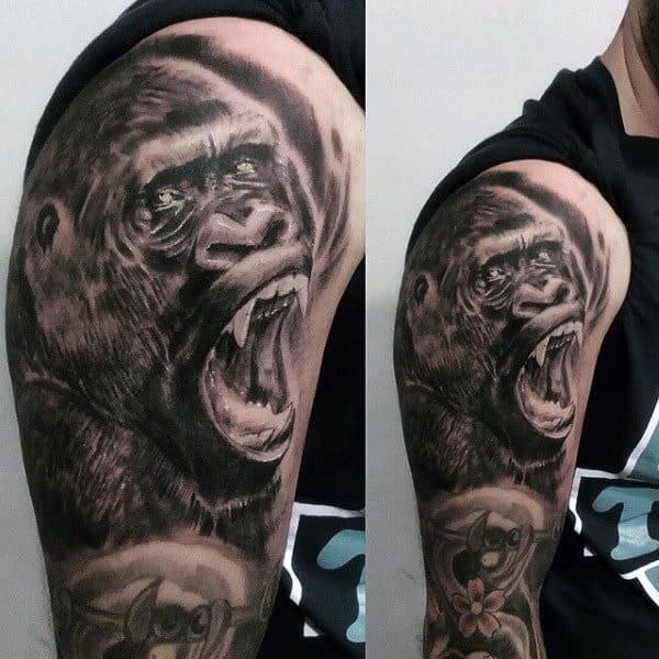 100 Gorilla Tattoo Designs for Men