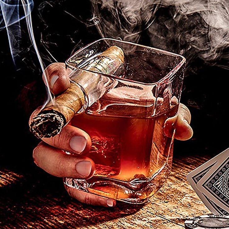 Best Whiskey Glass Tumbler with Cigar Holder 320ml Old Fashioned Glass for Scotch  Bourbon Irish Jameson Whisky