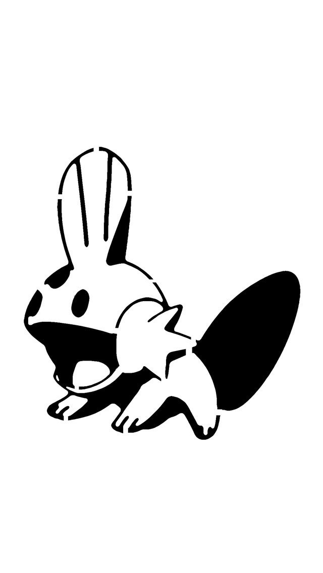 black/white Mudkip.