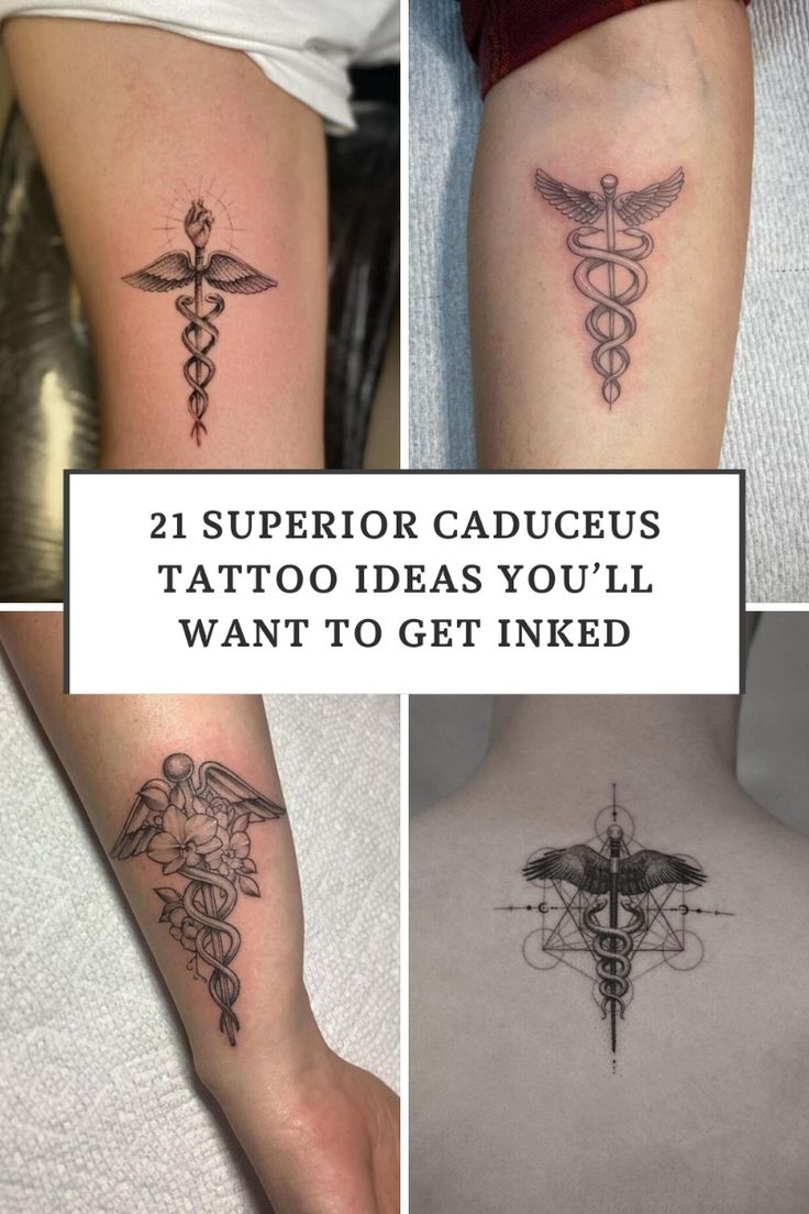 21 Superior Caduceus Tattoo Ideas You'll Want To Get Inked