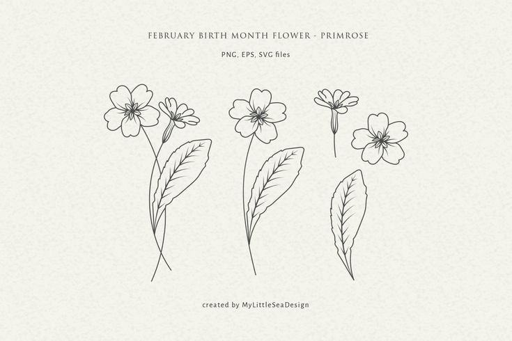 February Birth Month Flower Tattoo