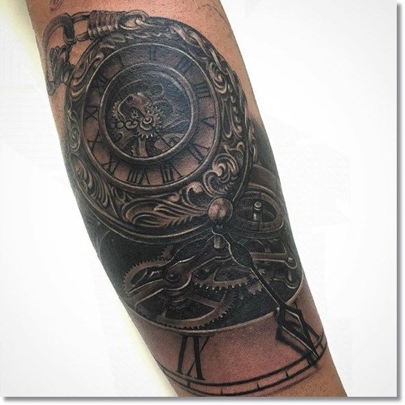 75 Brilliant Pocket Watch Tattoo Designs Ever Made | Spiritustattoo.com