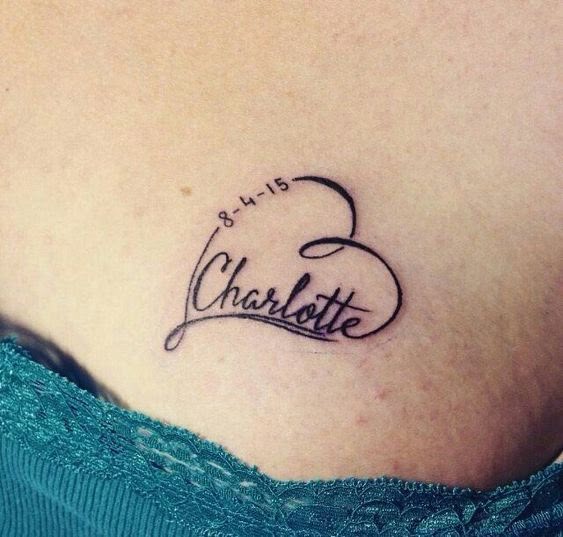 35 Baby Name Tattoo Ideas for New Mom and Dad - Annie Baby Monitor