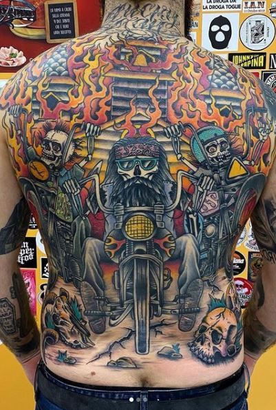 50 Badass Biker Tattoos - Designs, Ideas & Pictures - Tattoo Me Now