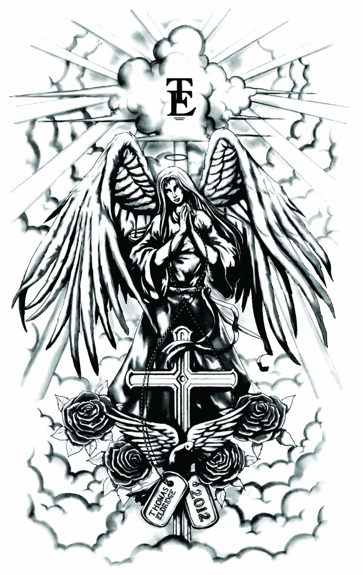 Pin by Walke Gregor on Tattoos in 2025 | Guardian angel tattoo designs,  Half sleeve tattoos